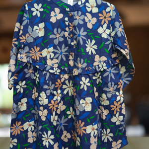 Khaddar Blue Floral Frock