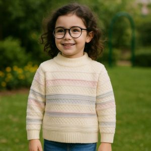 Girls Cream-Colored Sweater