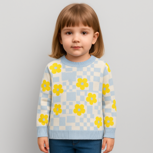 Girls Floral Sweater
