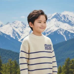 Boys Striped Regular Fit Sweater