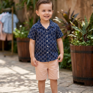 Button-Down Shirt & Shorts Set